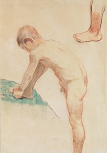 Study of a boy and a foot